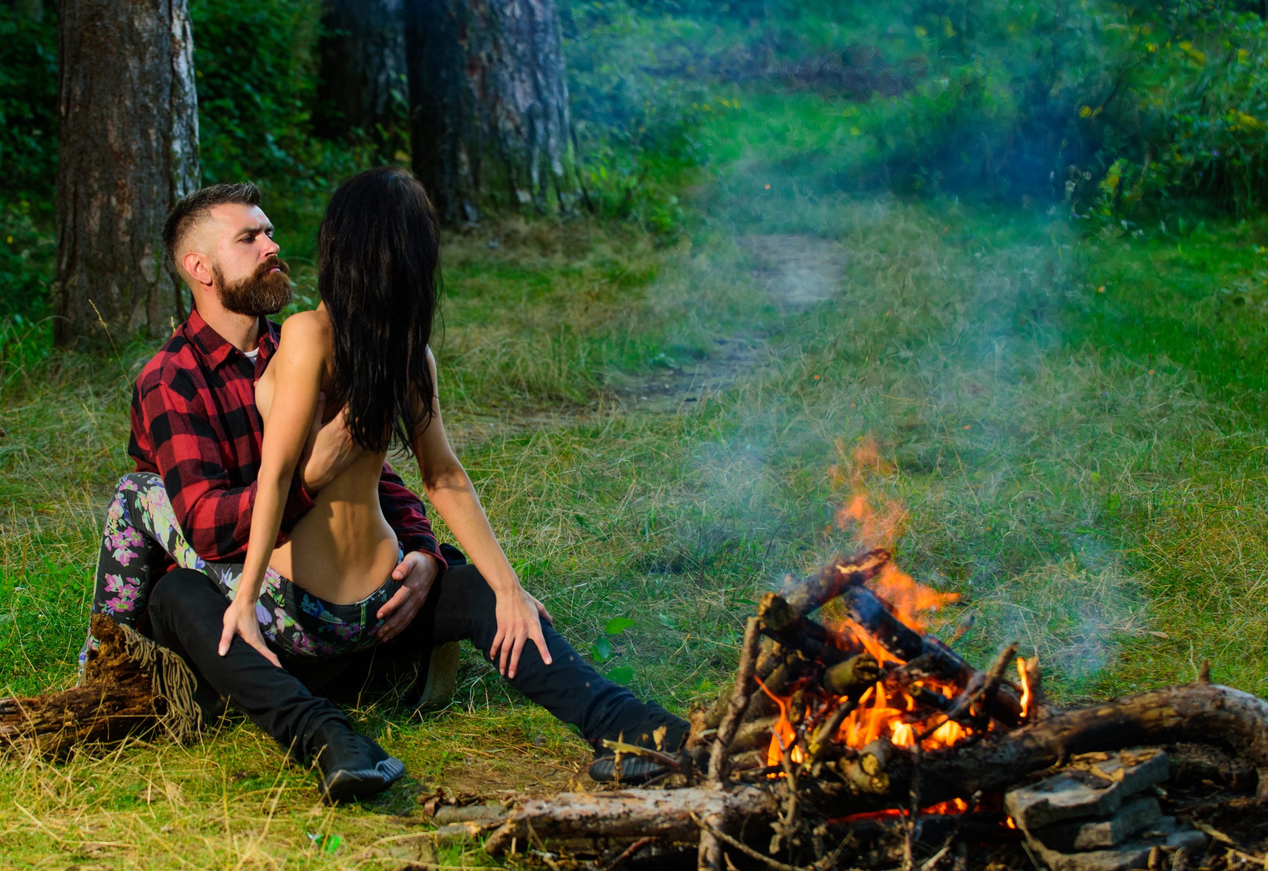 creampie in the woods