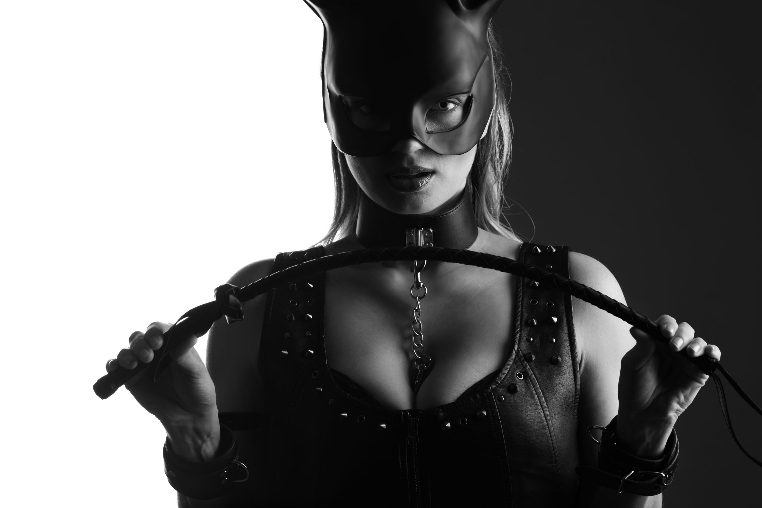tight leather catsuit