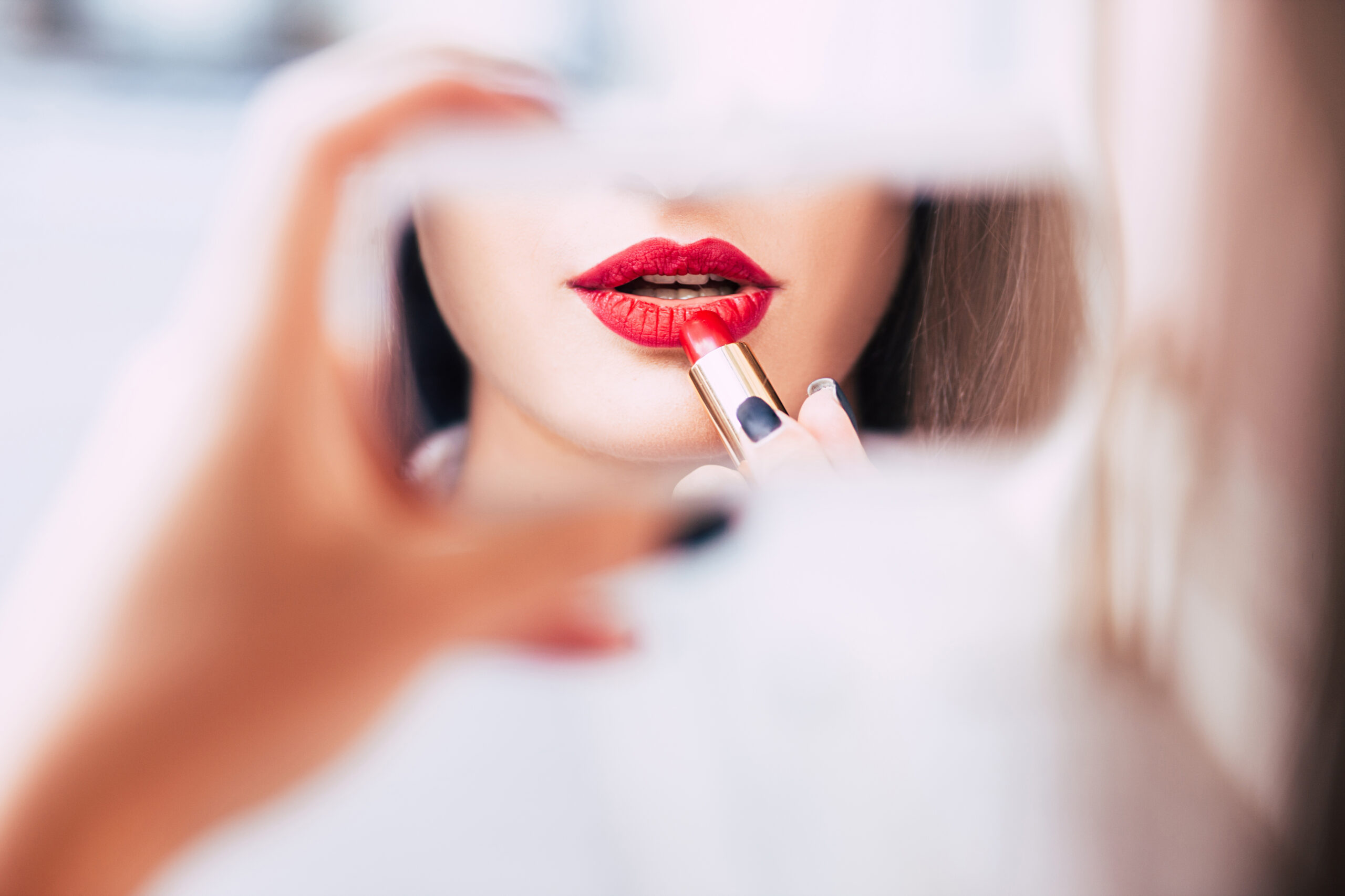 smeared lipstick